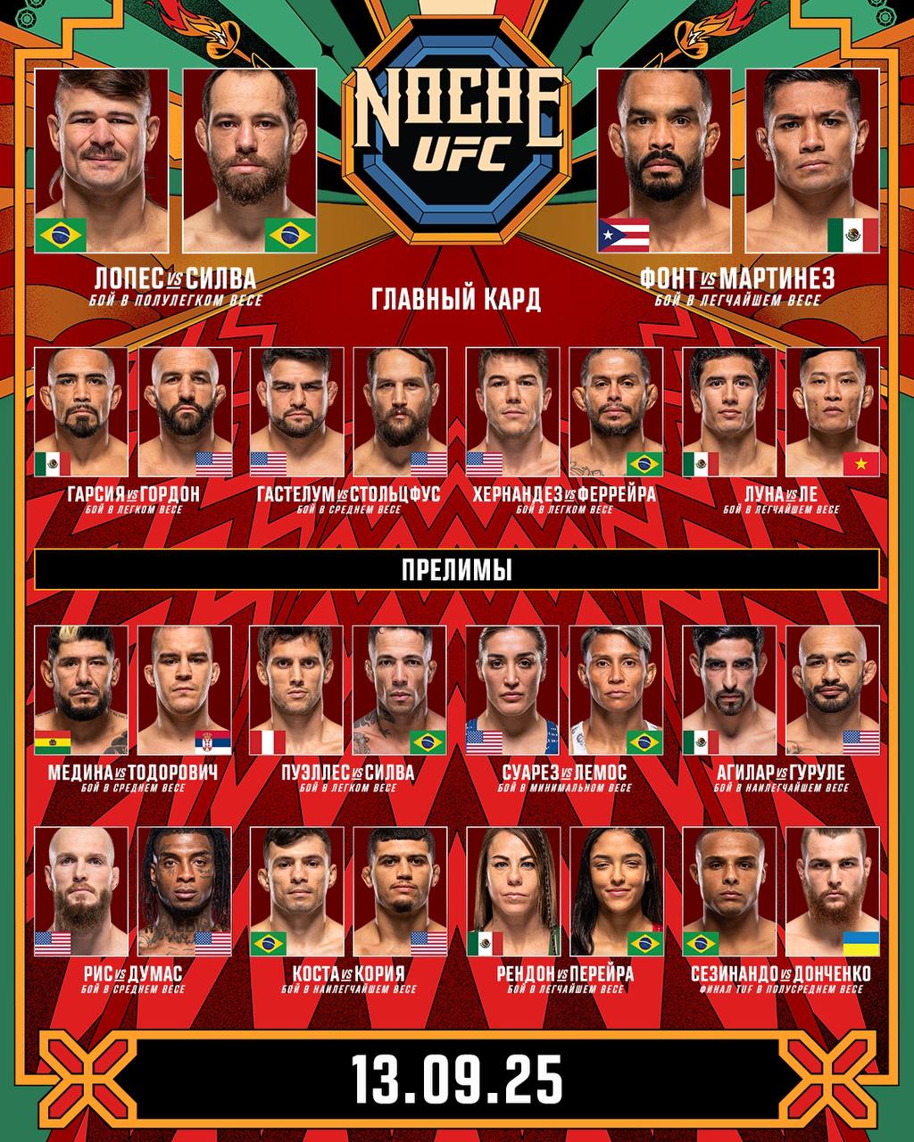 Noche UFC: Лопес – Сильва