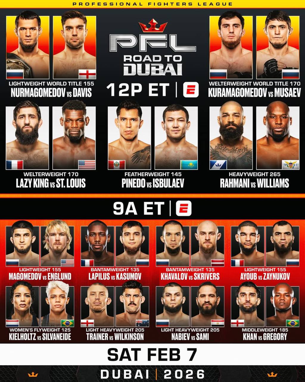 PFL Дубай кард прямой эфир