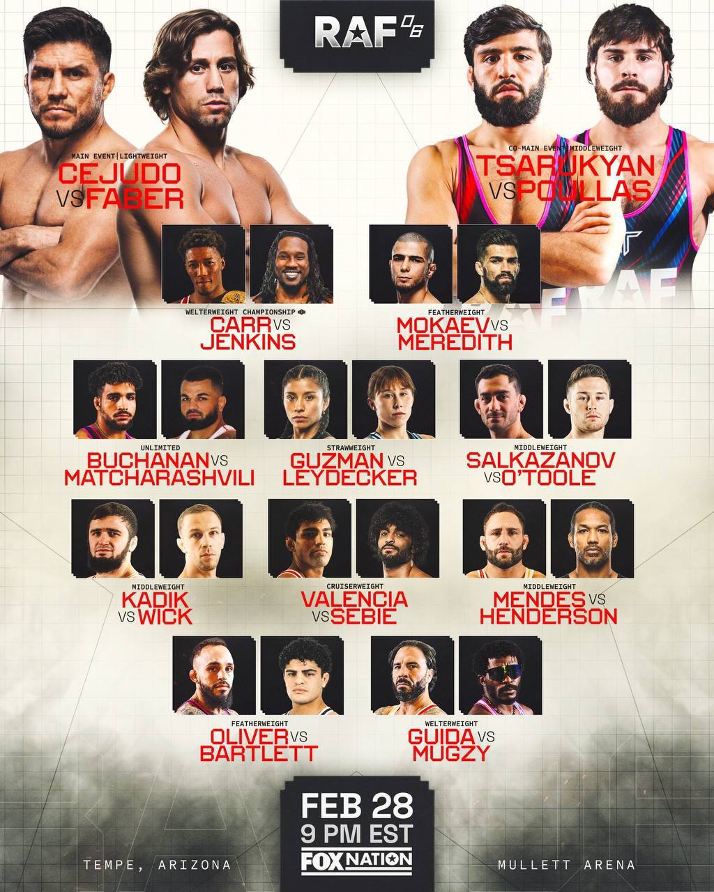 RAF 6 кард смотреть прямой эфир